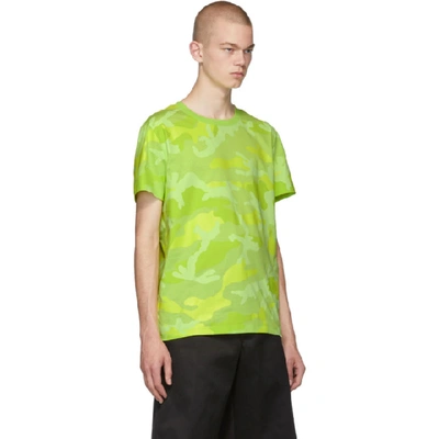 Shop Valentino Yellow Camo Fluo T-shirt In Iumcamou G