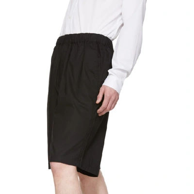 Shop Mcq By Alexander Mcqueen Black Mcq Swallow Elasticized Shorts In 1000 Black