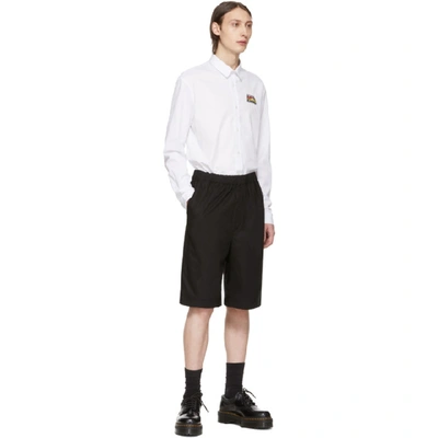 Shop Mcq By Alexander Mcqueen Black Mcq Swallow Elasticized Shorts In 1000 Black