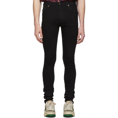 Gucci Denim Jeans With Horsebit In Black | ModeSens