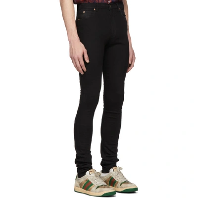 Shop Gucci Black Skinny Jeans In 1000 Black