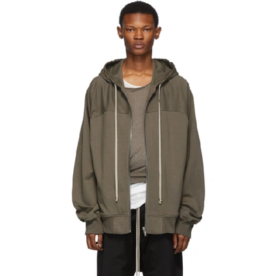 Shop Rick Owens Taupe Windbreaker Hoodie In 34 Dust