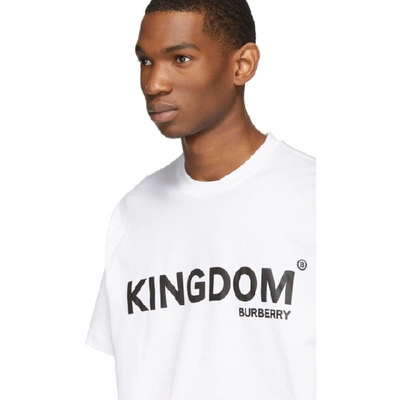 Shop Burberry White Kingdom T-shirt