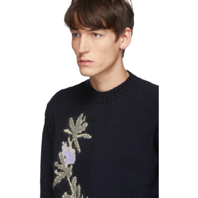 Shop Jacquemus Navy La Maille Romarin Sweater In 1965539a Na