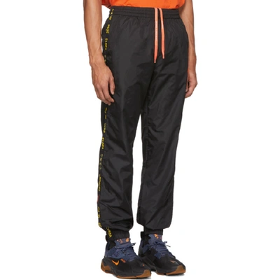 Shop Off-white Black Nylon Track Pants In 1000 Blkno