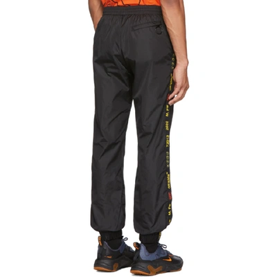 Shop Off-white Black Nylon Track Pants In 1000 Blkno