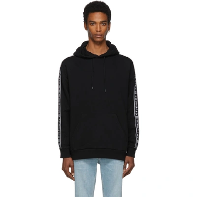 Shop Givenchy Black 4g Webbing Hoodie In 001 Black