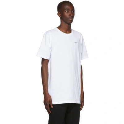 Shop Off-white White Logo Slim T-shirt In Wht Blk