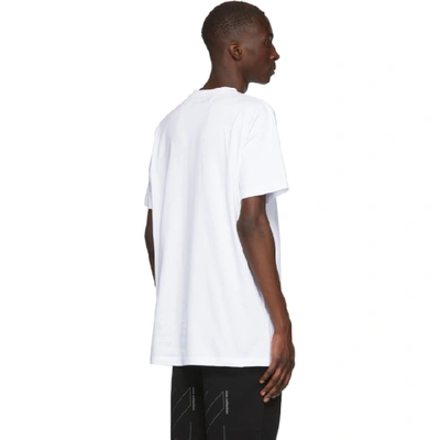 Shop Off-white White Logo Slim T-shirt In Wht Blk