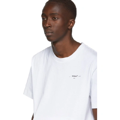 Shop Off-white White Logo Slim T-shirt In Wht Blk