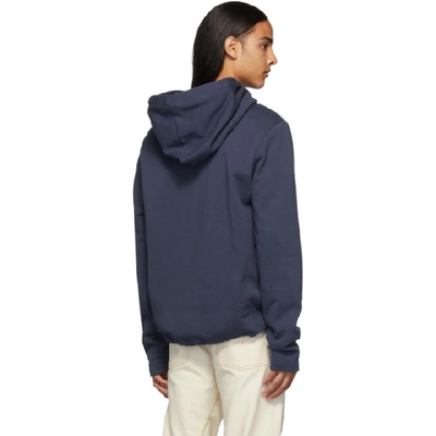 Shop Lanvin White And Navy Babar Ny Hoodie In 29 Navy Blu