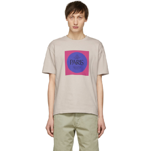 Kenzo Paris Print T Shirt In 04 Cream Modesens