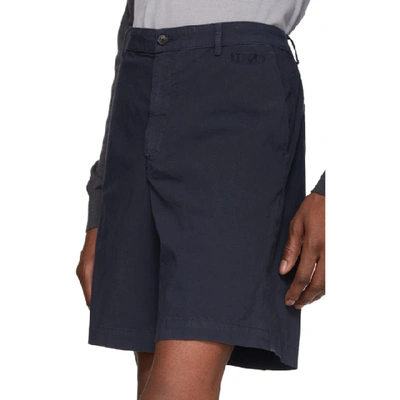 Shop Kenzo Blue Cotton Shorts In 77 - Midni