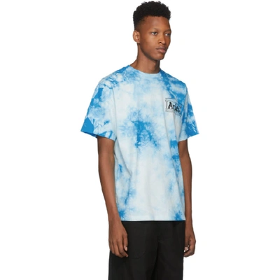 Shop Aries Blue Tie-dye Temple T-shirt