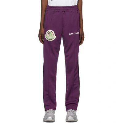 8 Moncler Palm Angels Purple Logo Patch Lounge Pants In 670