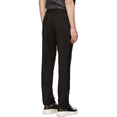 Shop Fendi Black Wool 'forever ' Trousers In F0qa1 Black