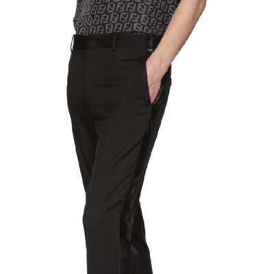 Shop Fendi Black Wool 'forever ' Trousers In F0qa1 Black