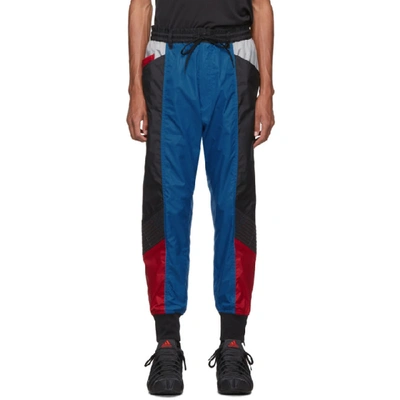 Shop Y-3 Multicolor Colorblock Shell Track Pants In Blkbluered