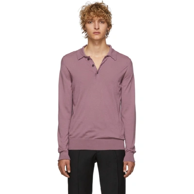 Shop Brioni Pink Cashmere Polo In 5900 Pink