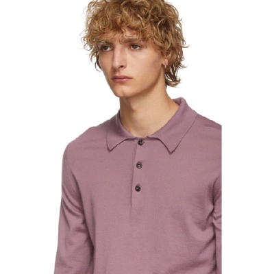Shop Brioni Pink Cashmere Polo In 5900 Pink