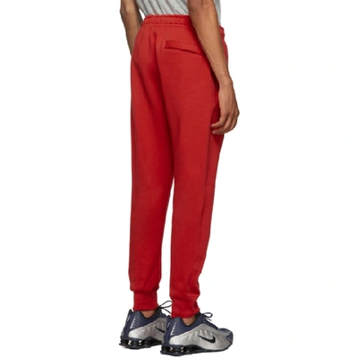 Shop Nike Red Fleece Sportswear Club Lounge Pants In 657 Uniredw
