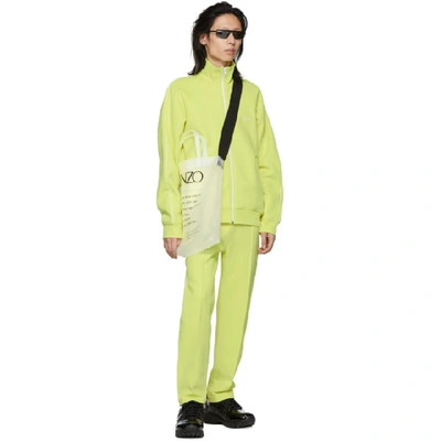 Shop Kenzo Yellow Logo Track Jacket In 39 Lemon