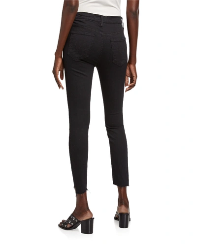 Shop Mother Stunner Zip Ankle Step Fray Skinny Jeans In Not Guilty