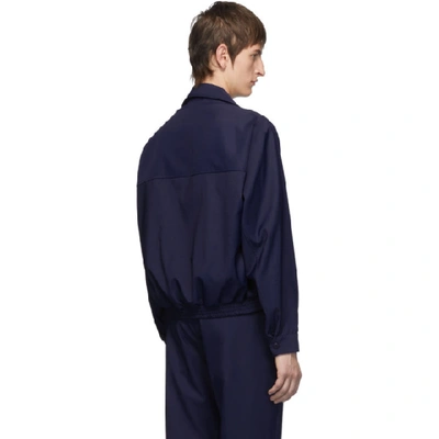 Shop Random Identities Navy Zip-up Jacket