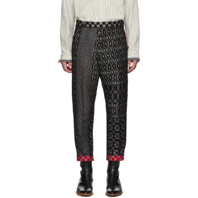Shop Haider Ackermann Grey Cropped Low Crotch Trousers In Bow Grey
