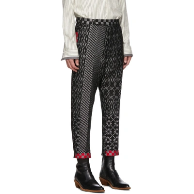 Shop Haider Ackermann Grey Cropped Low Crotch Trousers In Bow Grey