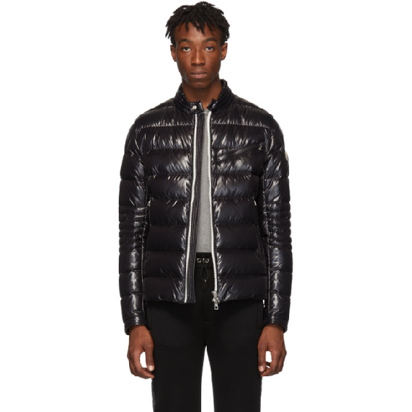 Moncler Berriat Black Quilted Shell Jacket In 999 Black | ModeSens