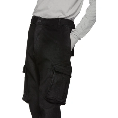 Shop 11 By Boris Bidjan Saberi Black Used Felt Cargo Pants