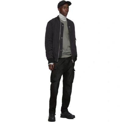 Shop 11 By Boris Bidjan Saberi Black Used Felt Cargo Pants