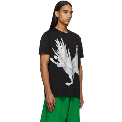 Shop Givenchy Black Pegasus T-shirt In 001-black