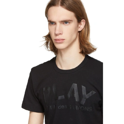 Shop Comme Des Garçons Play Black Logo T-shirt In 1 Black