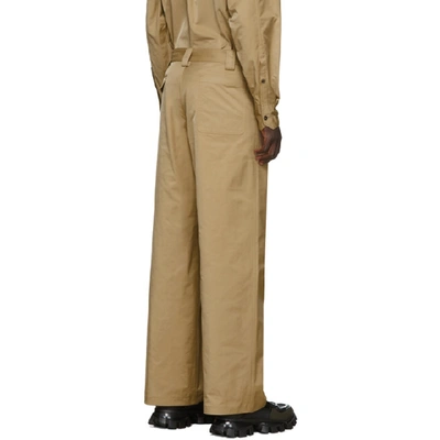 Shop Valentino Beige Straight-fit Trousers In C85