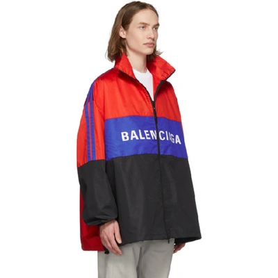 BALENCIAGA 红色防撕尼龙夹克