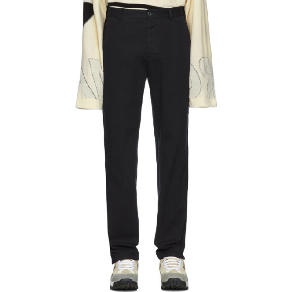 cigarette leg trousers black