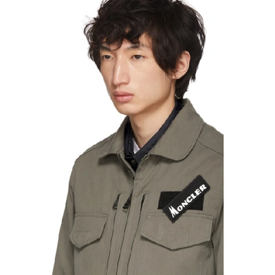 Shop Moncler Genius 7 Moncler Fragment Hiroshi Fujiwara Khaki Down Jacket In 828