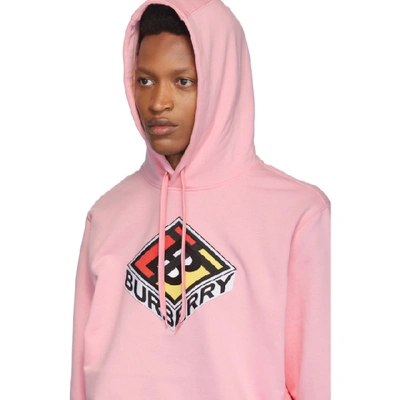 Shop Burberry Pink Albi Hoodie