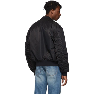 Shop Acne Studios Black Makio Bomber Jacket