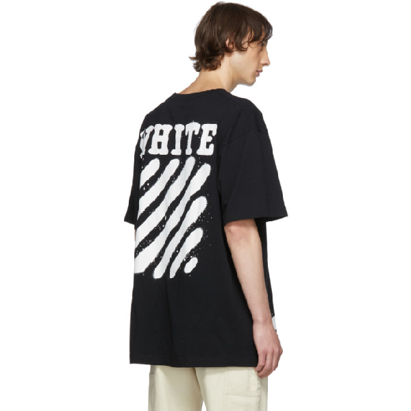 OFF-WHITE Incomplete Spray Paint Tee Black