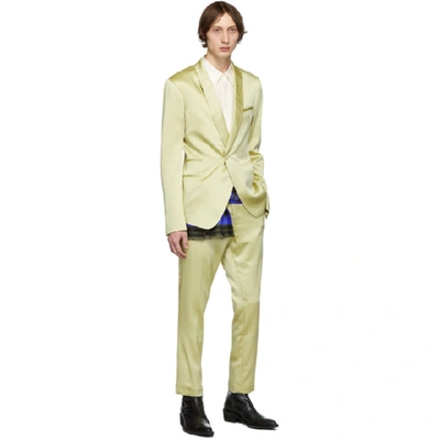 Shop Haider Ackermann Yellow Evening Blazer In Kuperyellow