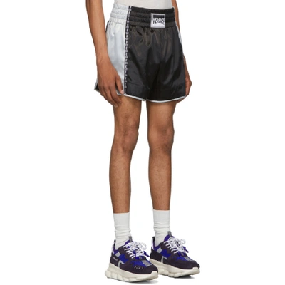 Shop Versace Black Athletic Shorts In A008 Nero