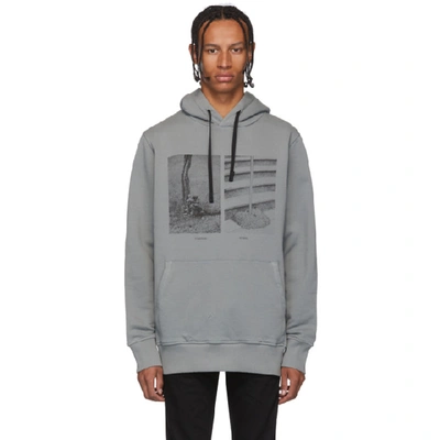 Shop Alyx 1017  9sm Grey Print Hoodie In Gry0001