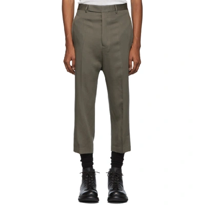 Shop Rick Owens Taupe Cropped Astaires Trousers In 34 Dust