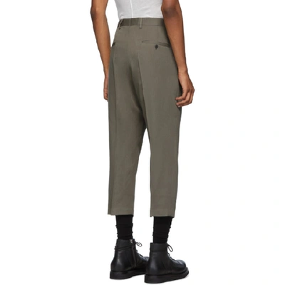 Shop Rick Owens Taupe Cropped Astaires Trousers In 34 Dust