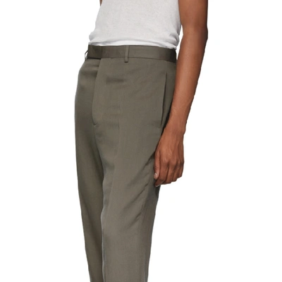 Shop Rick Owens Taupe Cropped Astaires Trousers In 34 Dust