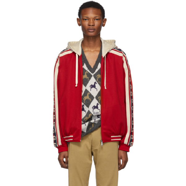 red gucci bomber jacket