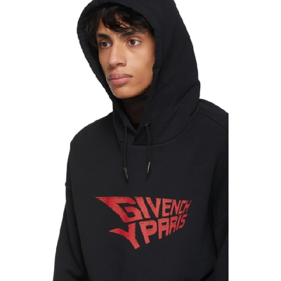 Shop Givenchy Black Mad Trip Tour Hoodie In 001 Black